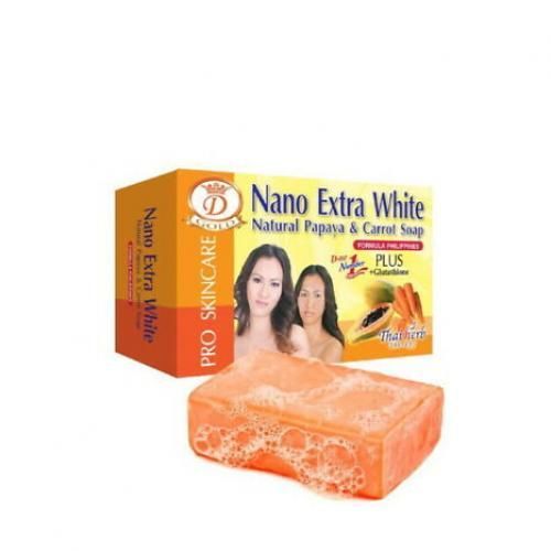 Nano Extra White Natural papaya & Carrot Soap Plus Glutathione 160g