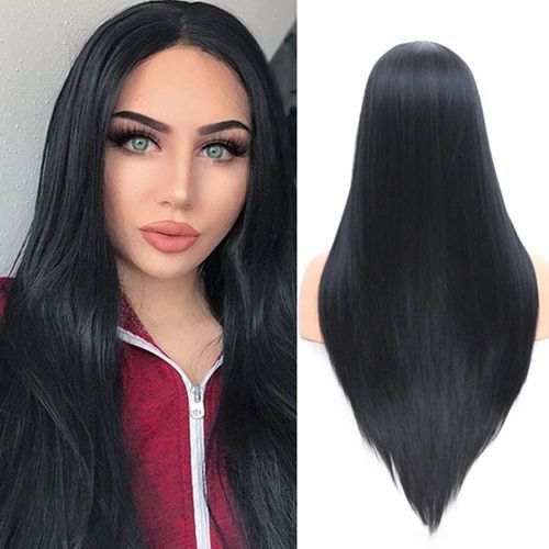 Generic Long Natural Straight Wig – Black
