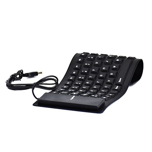 Generic Flexible Silicone Keyboard – Black	