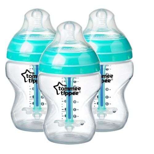 tommee tippee Tommee Tippee Advanced Anti-Colic Baby Bottles, 260 ml (3 Pack) – Blue	