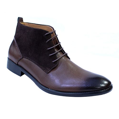 Generic Men’s Lace Up Ankle Boot Shoe – Coffee Brown