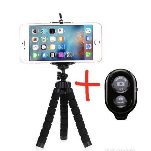 A New Day Mini Phone Tripod Stand And Bluetooth Remote Controller – Black	