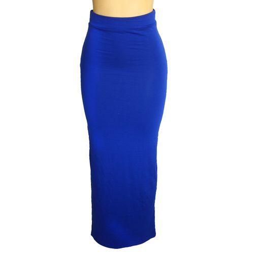 Generic Women’s High Waist Maxi Skirt – Blue