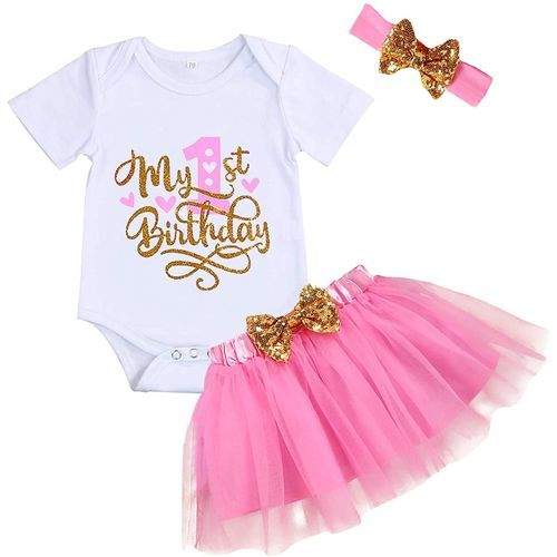 Generic Kid Princess Tutu Skirt And Cotton Top , Pink	
