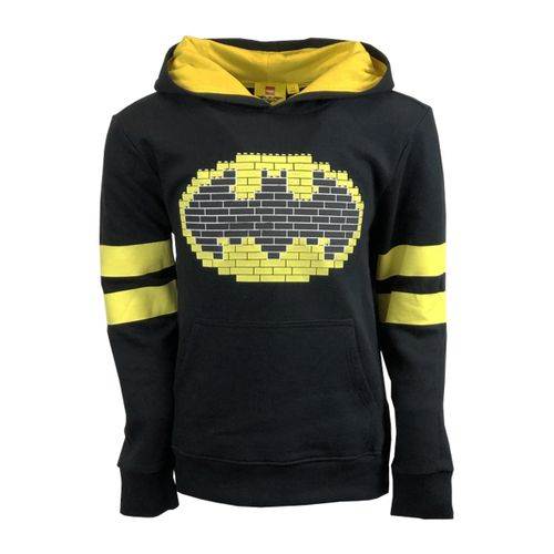 Dc Comics Boys Lego Batman Hooded Long Sleeve Hooded Jumper – Black