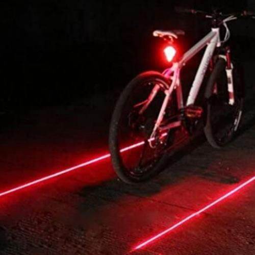 Ggenerici Bike RED Light and Laser Safety Warning Ligh – Black	