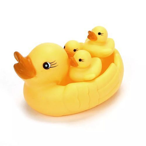 Generic 4 Pieces Baby Bath Duck Toys With Sound -Yellow	