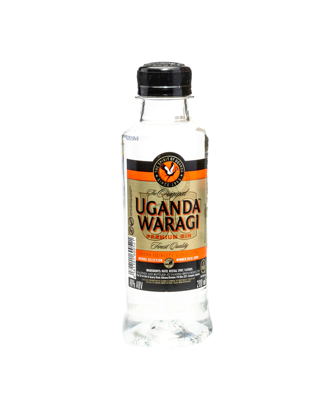 Uganda Waragi PET 200(ml) GIN PLASTIC 24 pack box