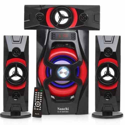 Saachi 3.1 Channel FM/SD Multi-Media Bluetooth Speaker System - Black,Red