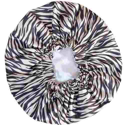 Generic Women’s Elastic Hair Animal print Bonnet – White, Black