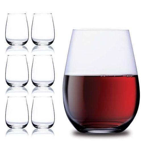 Generic 6 Pieces Concave Shaped Drinking Glasses-Transparent