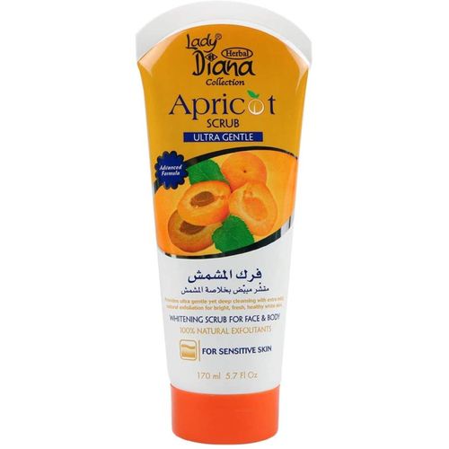 Lady Diana Apricot Scrub Ultra Gentle For Sensitive Skin 170ml 5.7 Oz