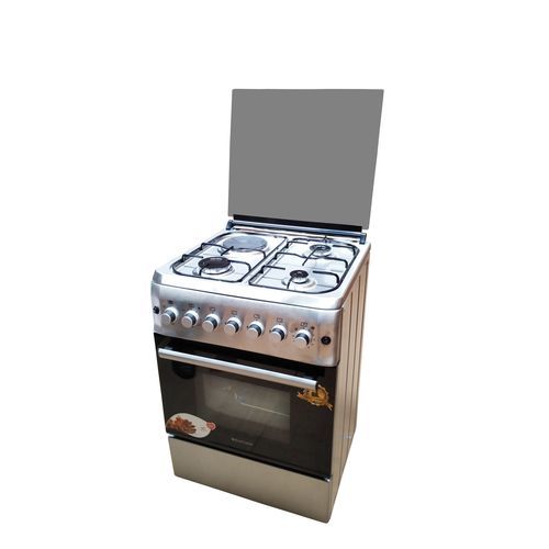 Blueflame  60x60cm  3 Gas Burners And 1 Electric Hot Plate With Electric Oven - Silver