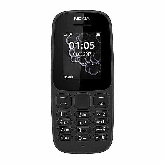 Nokia 105 DS 1.8” Dual Sim, FM Radio, Torch light, 800MAH Battery – Black	