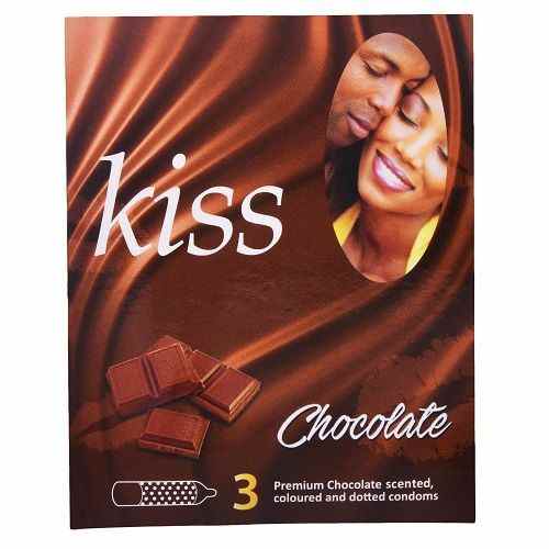 Kiss Chocolate Condoms 3 in 1 pack – Coffee Brown	