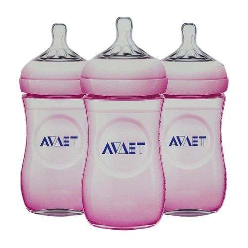 Avent 3Pack Of 260mls Avaet Baby Feeding Bottles – Pink	