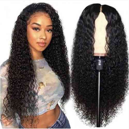 Generic Water Wave Lace Front Human Hair Wig – Black