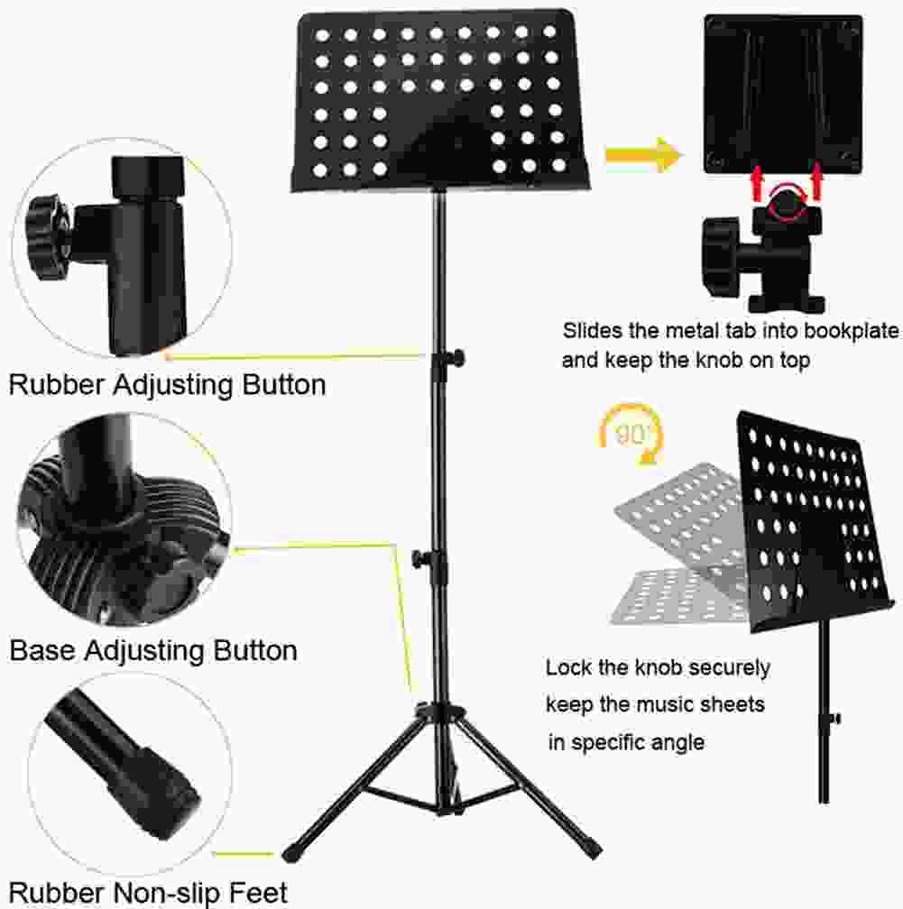 Adjustable Music Stand Sheet Guitar Violin Piano Note Stand