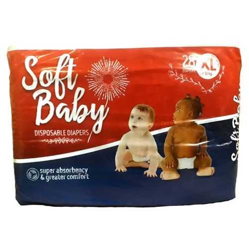 Soft Baby open diapers XL 28’s (12+kg)	