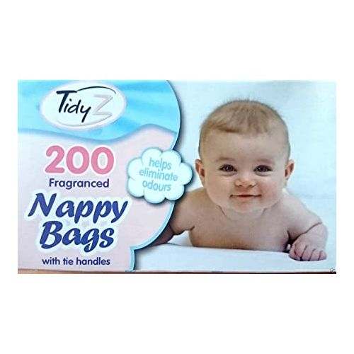 Tidyz 200 Fragranced Nappy Bags with Tie Handles	