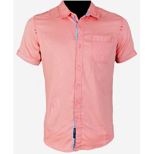White Label Single Pocket Short Sleeve Shirt – Peach