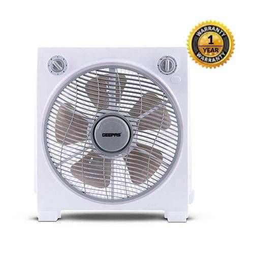 Geepas Box Fan-12 Inches – White, Gray