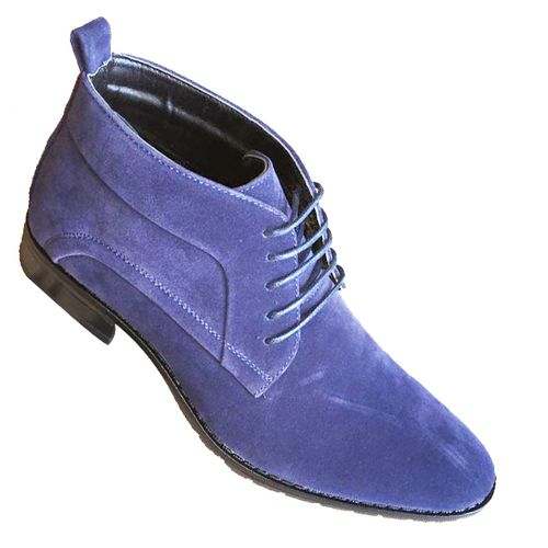 Generic Men’s Suede Ankle Boots – Blue