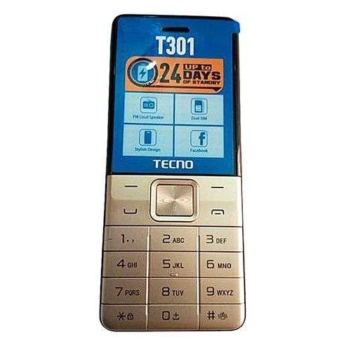 Tecno T301 1.8″ 4MB RAM 4MB ROM 1150mAh Dual SIM – Gold	
