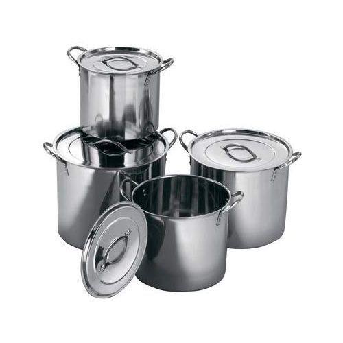 Generic 4pcs Stainless Steel Stockpots-Silver