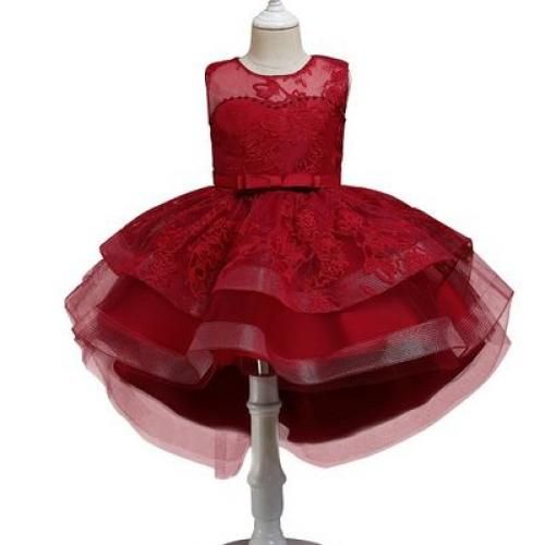 Generic New Style Kids Ball Gown Dress – Red	