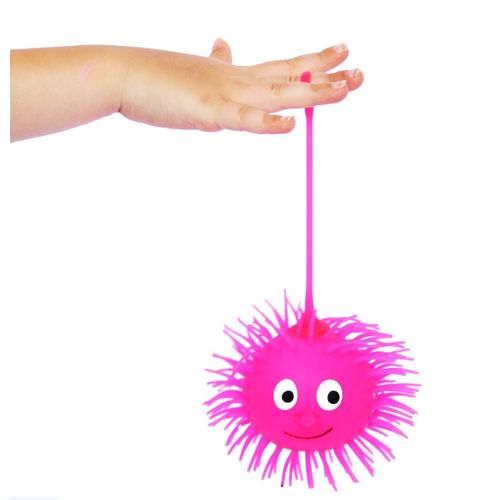 Generic Kid’s Light Up Smiley Puffer Ball- Pink	
