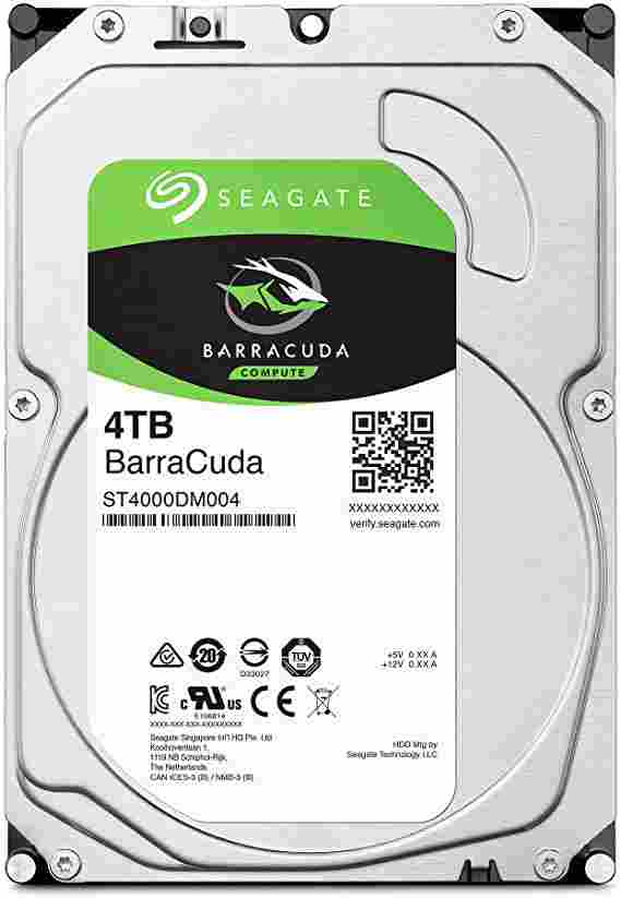 Seagate BarraCuda 4TB Internal Hard Drive HDD – 3.5 Inch Sata 6 Gb/s 5400 RPM 256MB Cache for Computer Desktop PC  (ST4000DM004)
