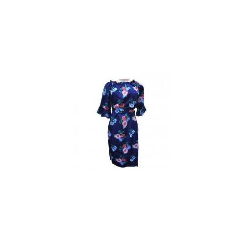Generic Women’s Floral Classic Short Dress – Navy Blue