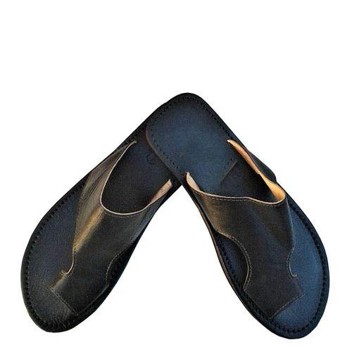 Generic Front Toe Men’s Leather Craft Sandals – Black	