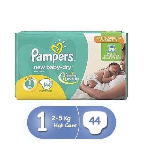 Pampers High Count S1 (2-5Kg) – 44Pcs.	