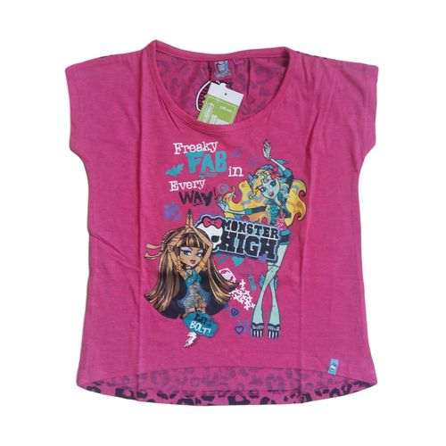 Generic Girls Monster High “freaky fab in every way” dip hem T-shirt – Pink	