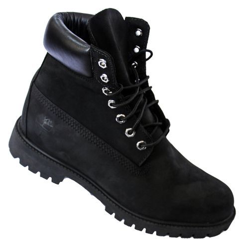 Generic Men’s Lace Detailed Leather Boot – Black