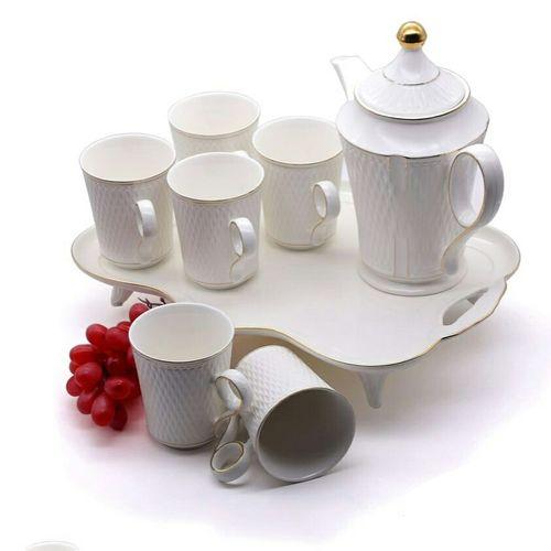 Generic 8 Piece Tea/Coffee Cups Set- White .