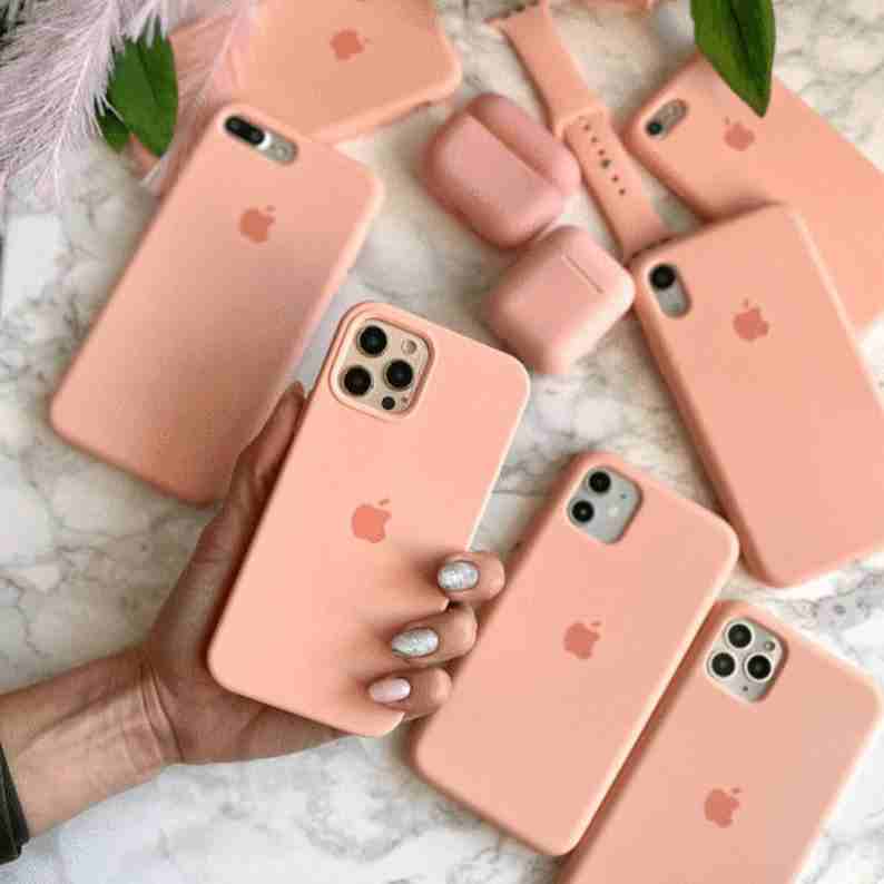 Best Grapefruit Whole Series Solid Color iPhone Case Silicone Cases for