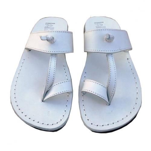 Generic Push In Men’s Faux Leather Craft Sandals – White	