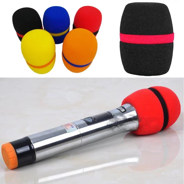 5pieces Microphone Cover Colorful Soft Sponge Cover Foam.