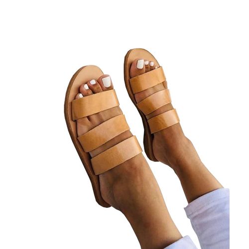 Generic 3 Ruler Leather Craft Women’s Sandals – Brown	