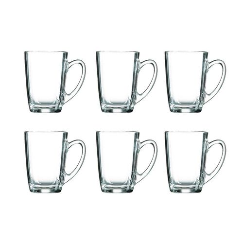 Luminarc 6 Pieces Of Luminarc Tea/Coffee Glass Mug/Cups-Colourless.