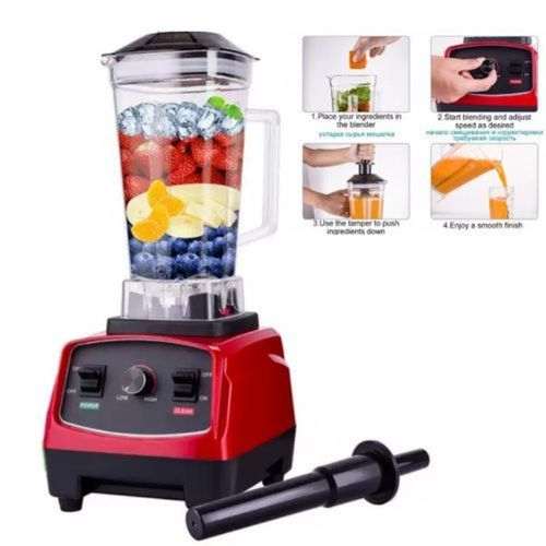 Generic Commercial Blender, Heavy Duty Smoothies, Fruits & Ice Crusher – Red