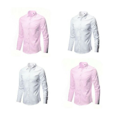 Other A Pack Of 4 Men’s Formal Shirts – Pink, White