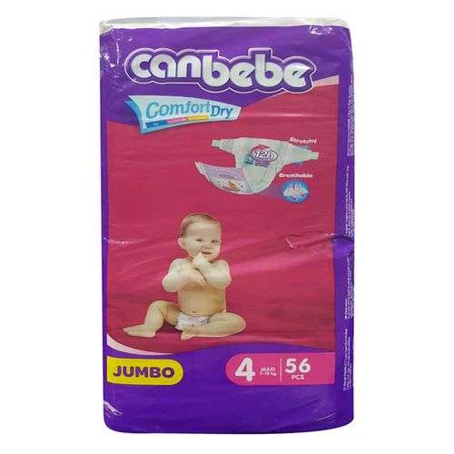 Canbebe Comfort Dry Baby Pampers – 4 Max * 56 Pcs – 7-18Kg	
