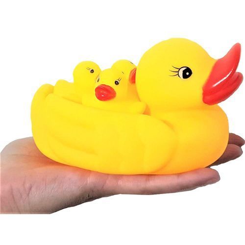 Generic Set Of 4 Duck Bath Toy Small Squeaky – Yellow	