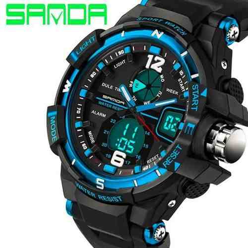 Sanda Waterproof Sports Military Watches – Color-Blue	