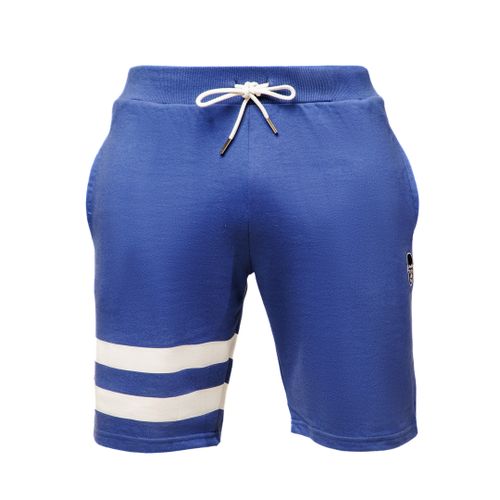 Ref Sports REF. Men’s Loopback Cotton Knee Length Jersey Shorts – Blue/ White Strips