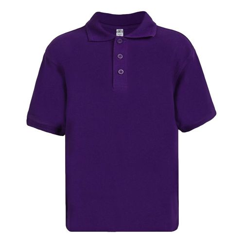 BAW Boys Baw Short Sleeve Polo Shirt- Purple	